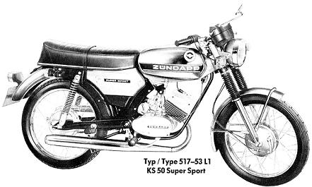 Zndapp-Ersatzteilliste Typ 517-53L1 KS 50 Super Sport